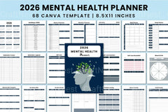 Mental Health Planner for Wellness and Self-Care - CraftNest - Digital Crafting and Art