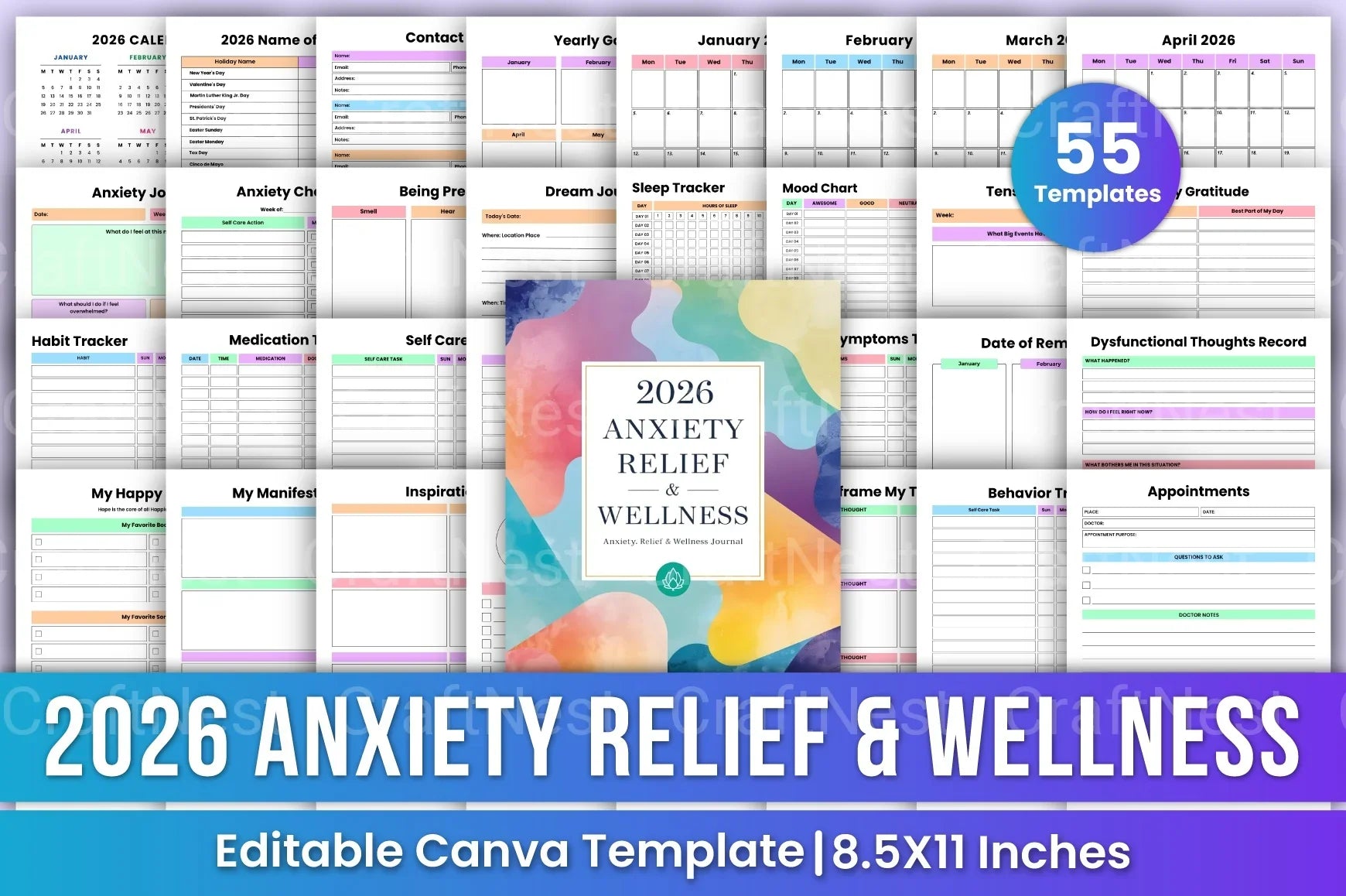 Anxiety Relief Wellness Guide - CraftNest - Digital Crafting and Art