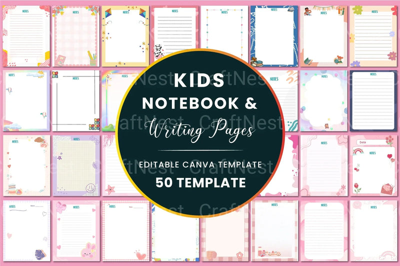 Kids Notebook Writing Guide - CraftNest - Digital Crafting and Art