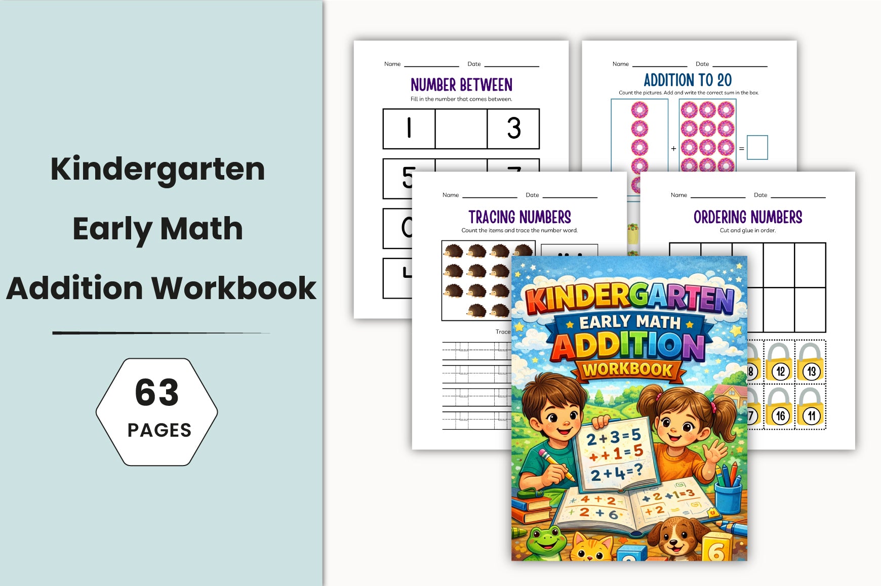 Kindergarten Early Math Addition Workbook