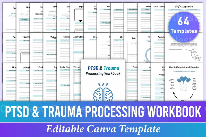 PTSD Trauma Processing Workbook - CraftNest - Digital Crafting and Art