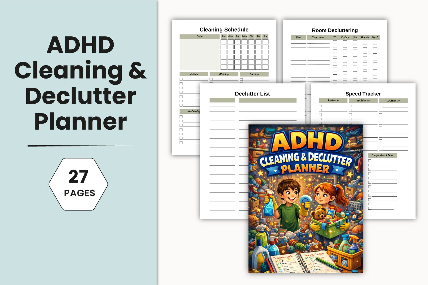 ADHD Cleaning & Declutter Planner