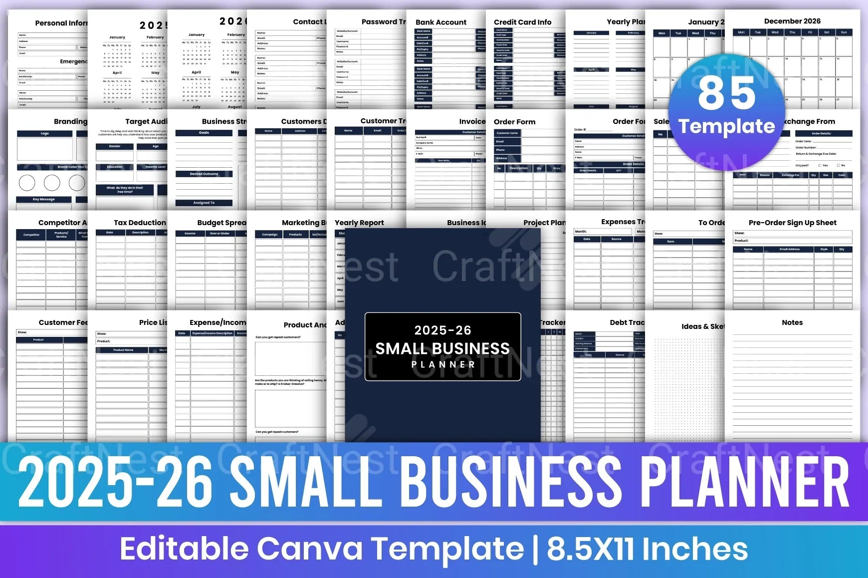 Small Business Planner Starting at $100 - CraftNest - Digital Crafting and Art