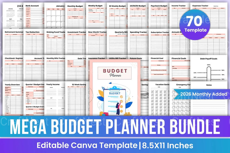 Mega Budget Planner - CraftNest - Digital Crafting and Art