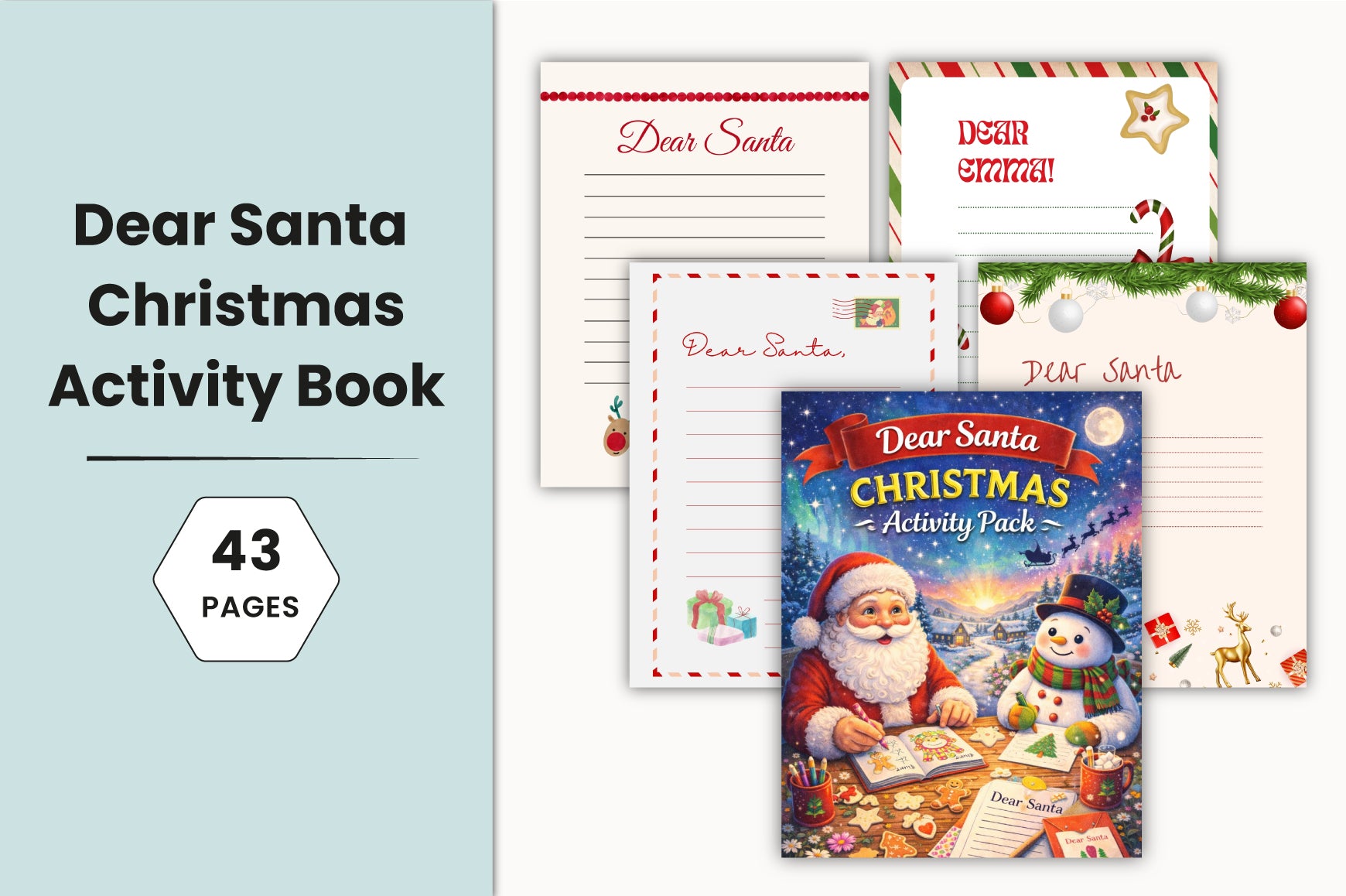 Dear Santa Christmas Activity Planner