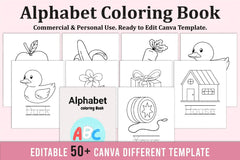Alphabet Coloring Book for Kids - CraftNest - Digital Crafting and Art