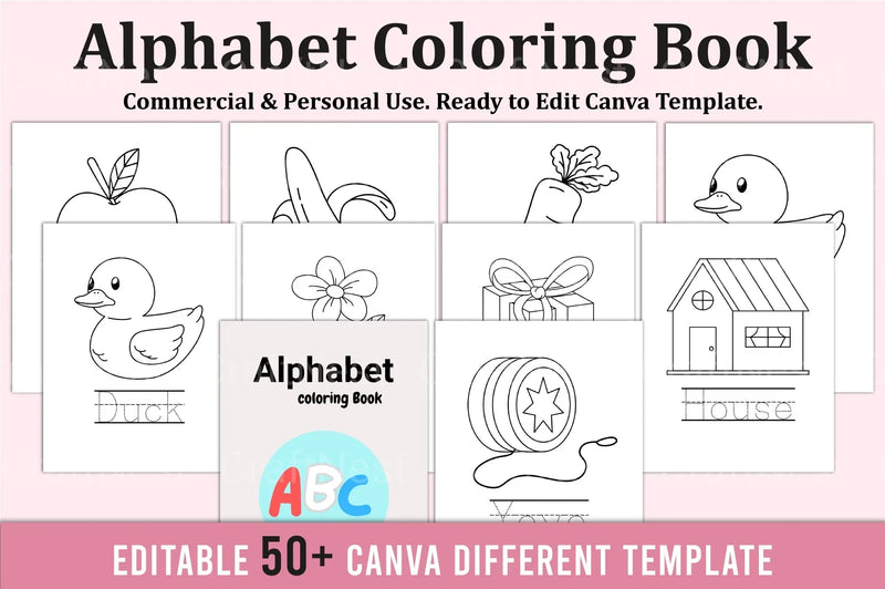 Alphabet Coloring Book for Kids - CraftNest - Digital Crafting and Art