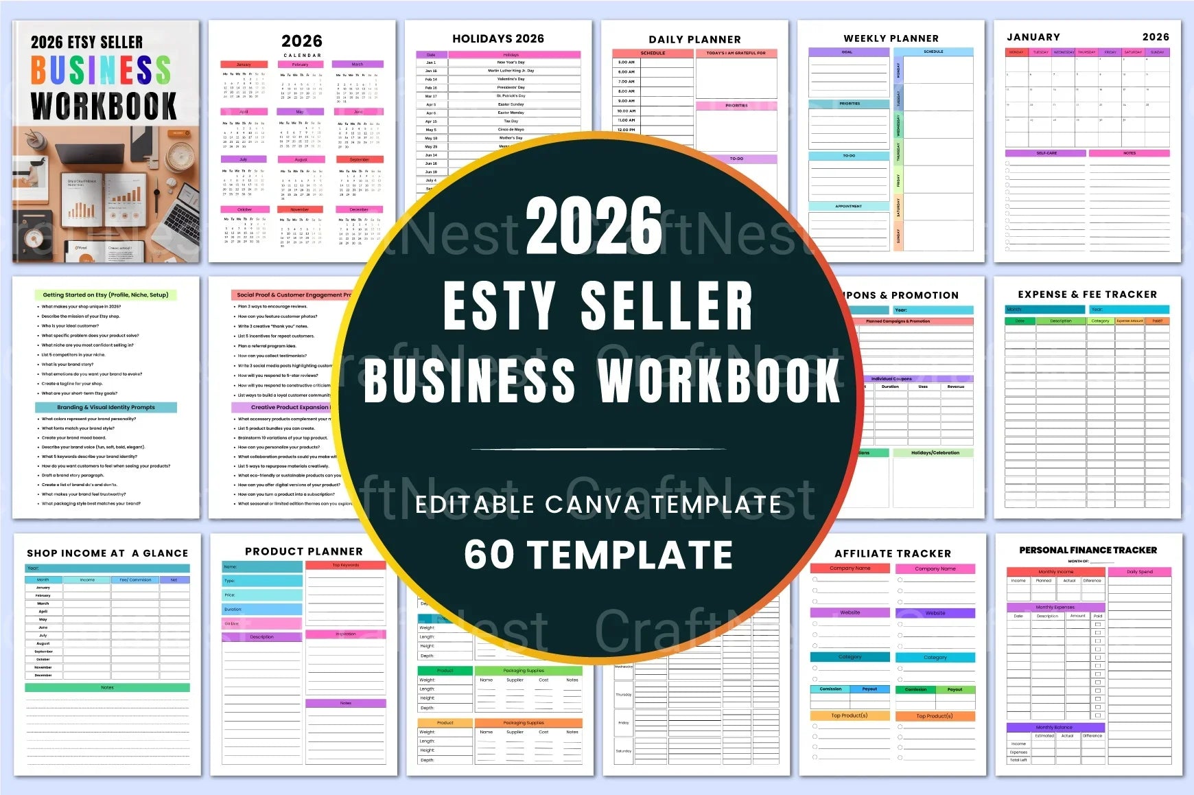 Etsy Seller Business Workbook for Success - CraftNest - Digital Crafting and Art