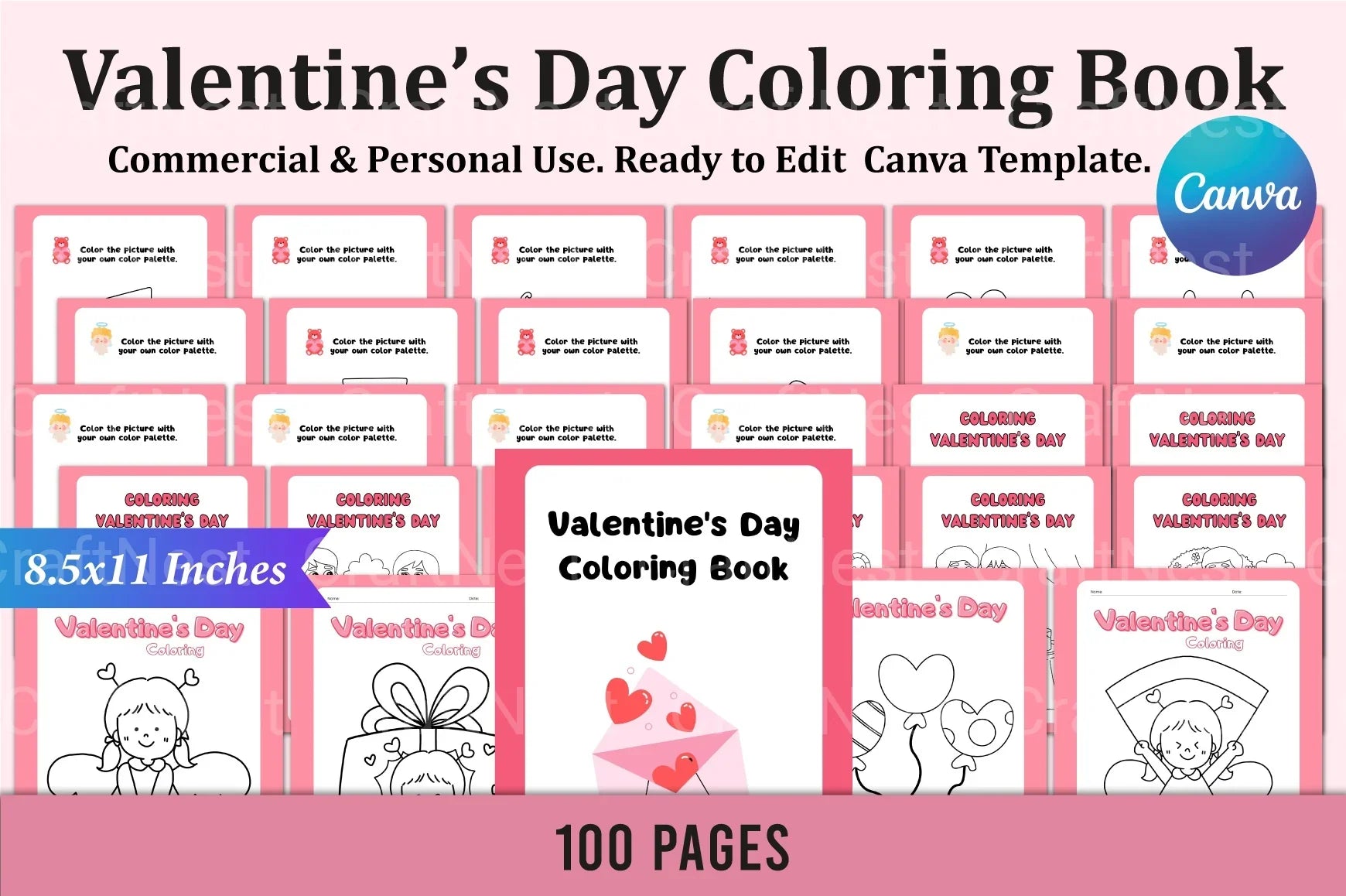 Valentine's Day Coloring Book for Kids - CraftNest - Digital Crafting and Art