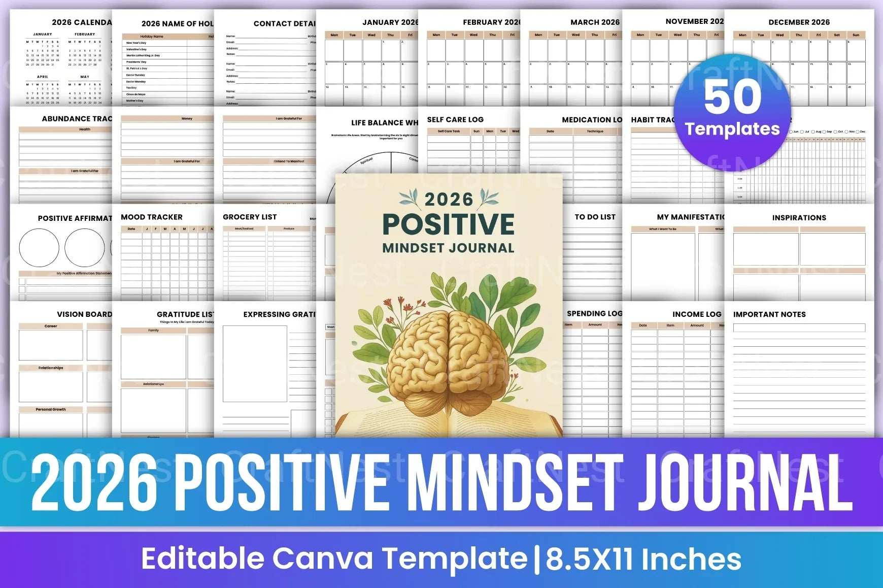 Positive Mindset Boost - CraftNest - Digital Crafting and Art