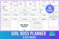 Girl Boss Planner: Empower Your Productivity - CraftNest - Digital Crafting and Art