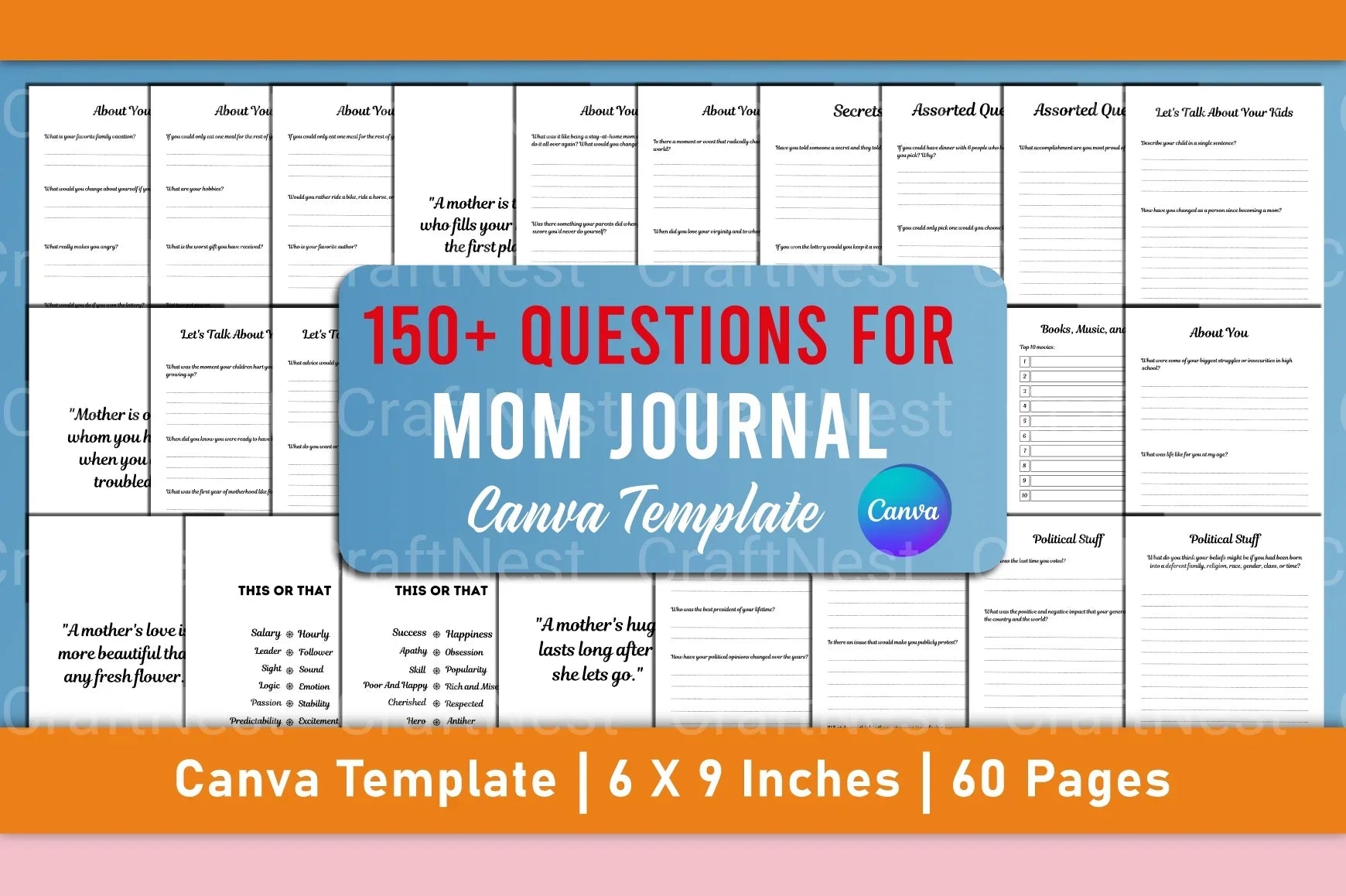 Mother Daughter Canva Design - CraftNest - Digital Crafting and Art