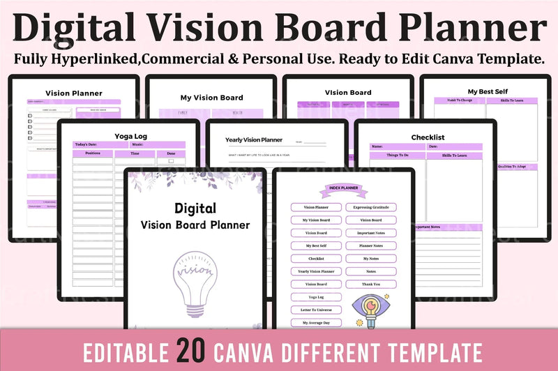 Vision Board Planner - CraftNest - Digital Crafting and Art