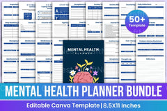 Mental Health Planner for Wellness and Self-Care - CraftNest - Digital Crafting and Art