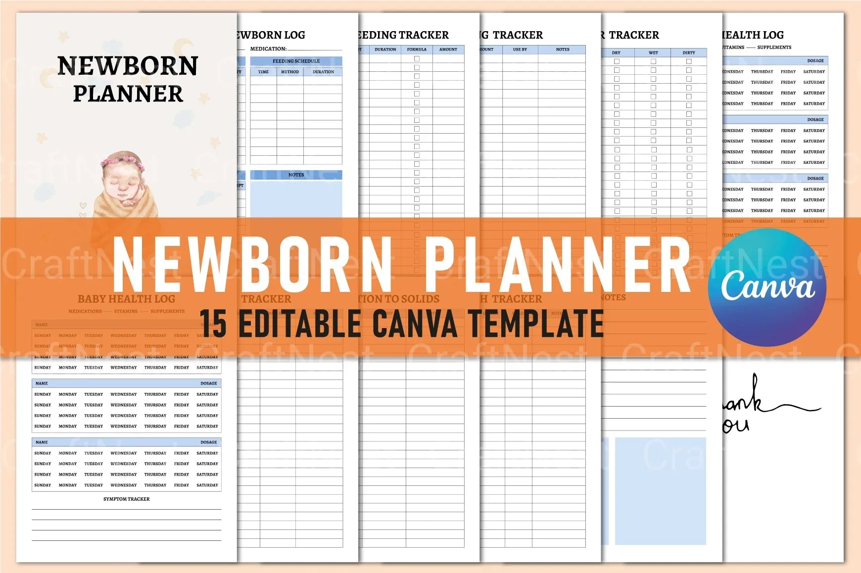 Newborn Planner Guide - CraftNest - Digital Crafting and Art