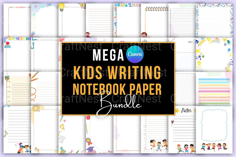 Mega Kids Writing Notebook - CraftNest - Digital Crafting and Art