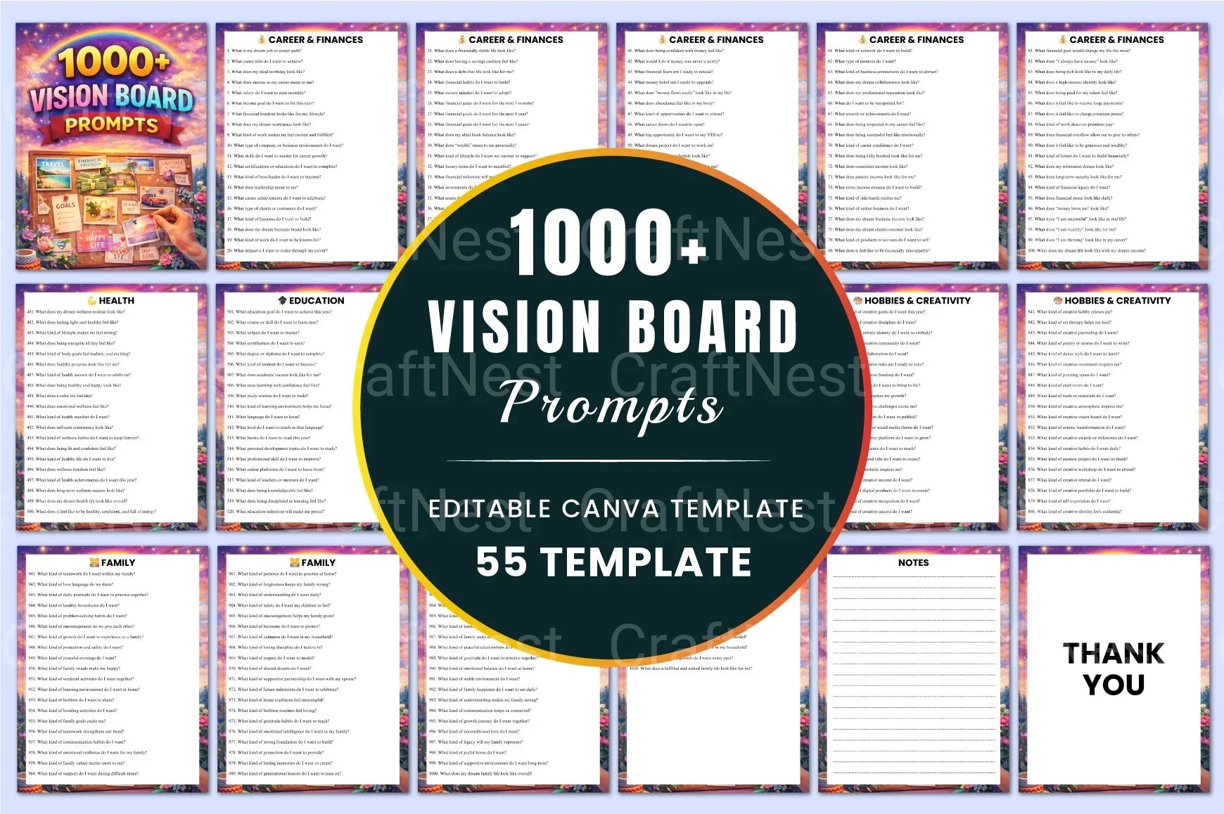 Vision Board Prompts for Inspiration - CraftNest - Digital Crafting and Art