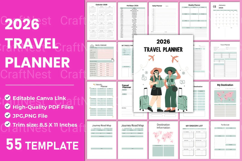 Travel Planner Guide - CraftNest - Digital Crafting and Art