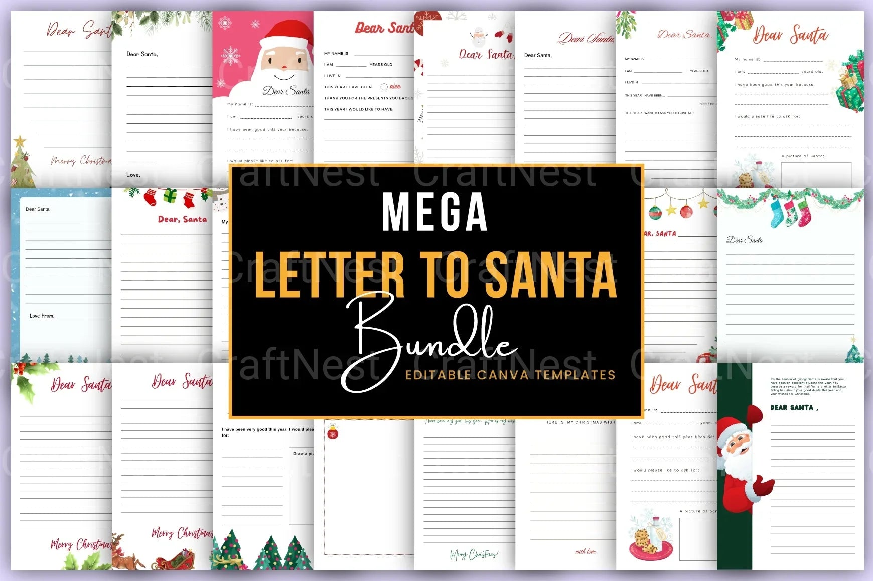 Mega Letter to Santa Template - CraftNest - Digital Crafting and Art