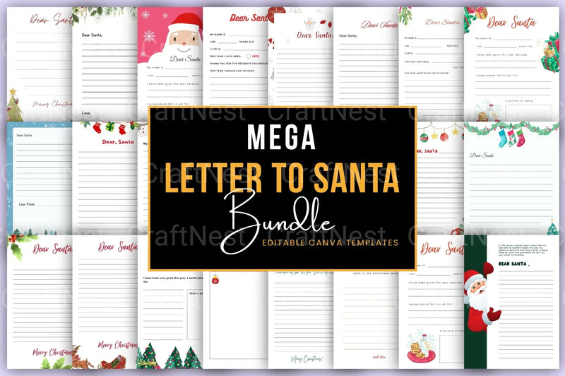 Mega Letter to Santa Template - CraftNest - Digital Crafting and Art