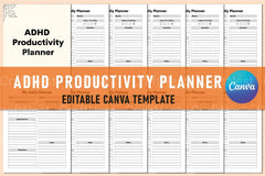 ADHD Productivity Planner - CraftNest - Digital Crafting and Art