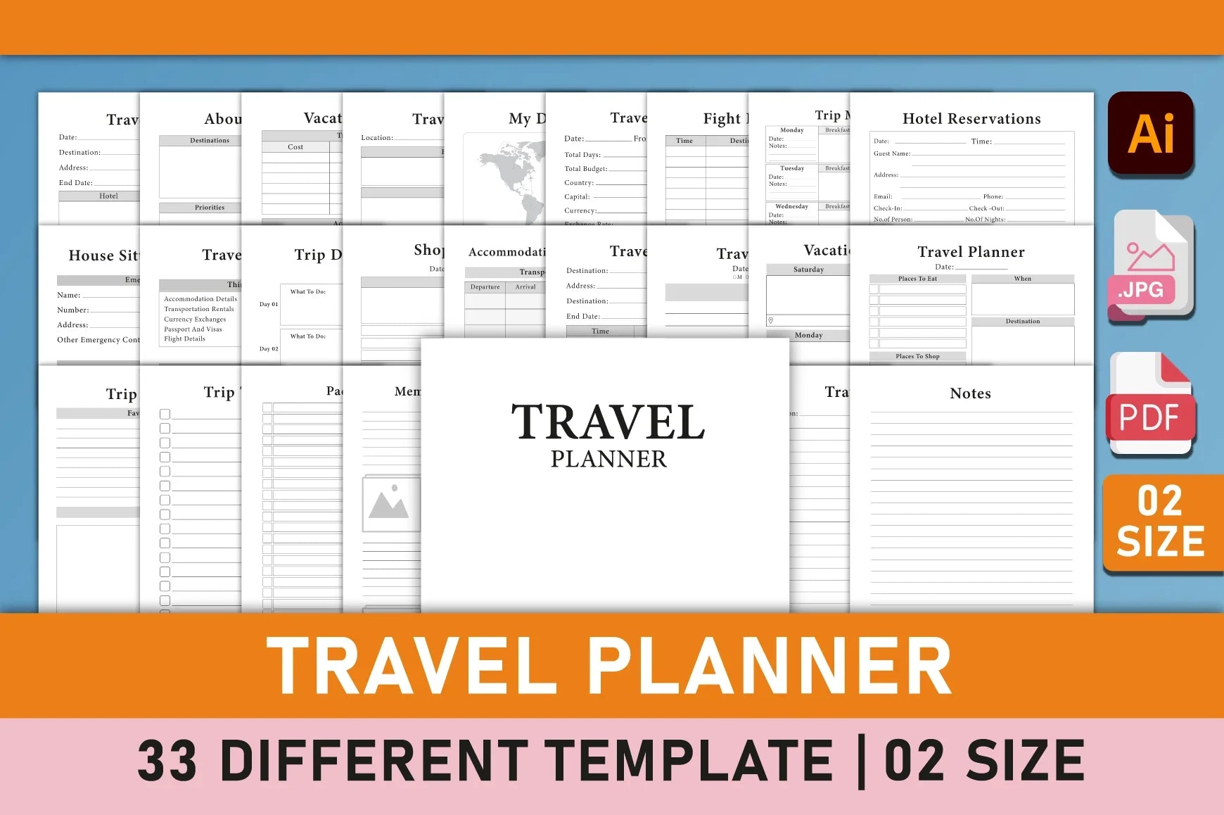 Travel Planner  Bundle - CraftNest - Digital Crafting and Art