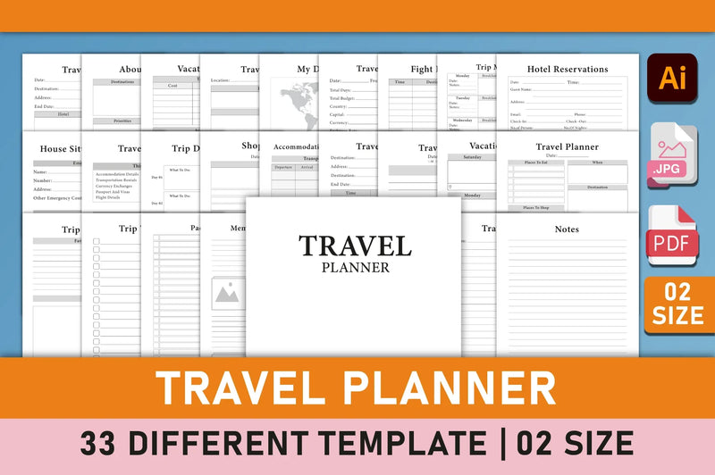 Travel Planner  Bundle - CraftNest - Digital Crafting and Art