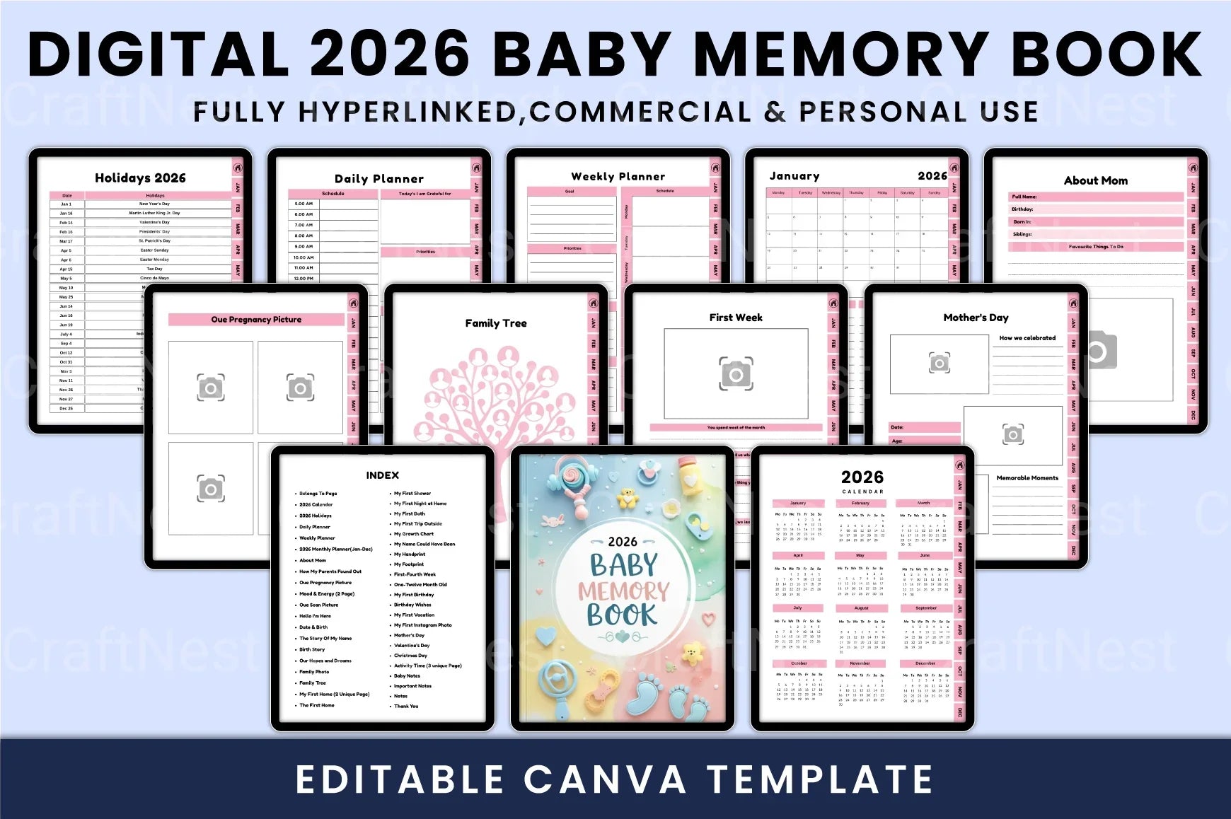Baby Memory Book: Cherish Every Milestone - CraftNest - Digital Crafting and Art