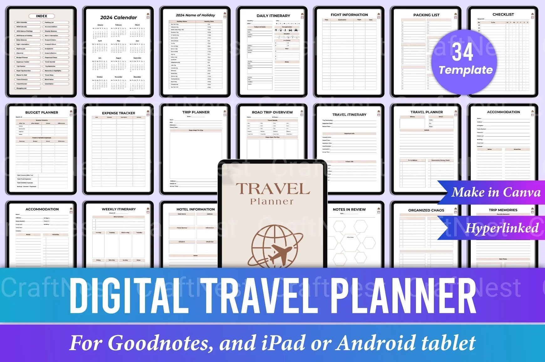 Travel Planner Guide - CraftNest - Digital Crafting and Art