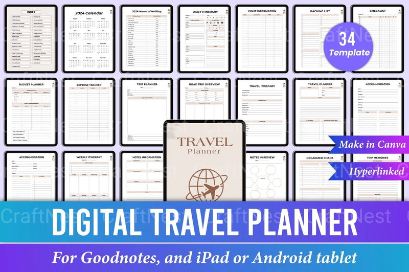 Travel Planner Guide - CraftNest - Digital Crafting and Art