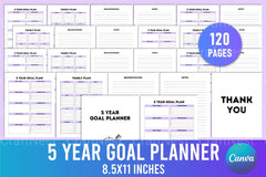 Yearly Goal Planner - CraftNest - Digital Crafting and Art