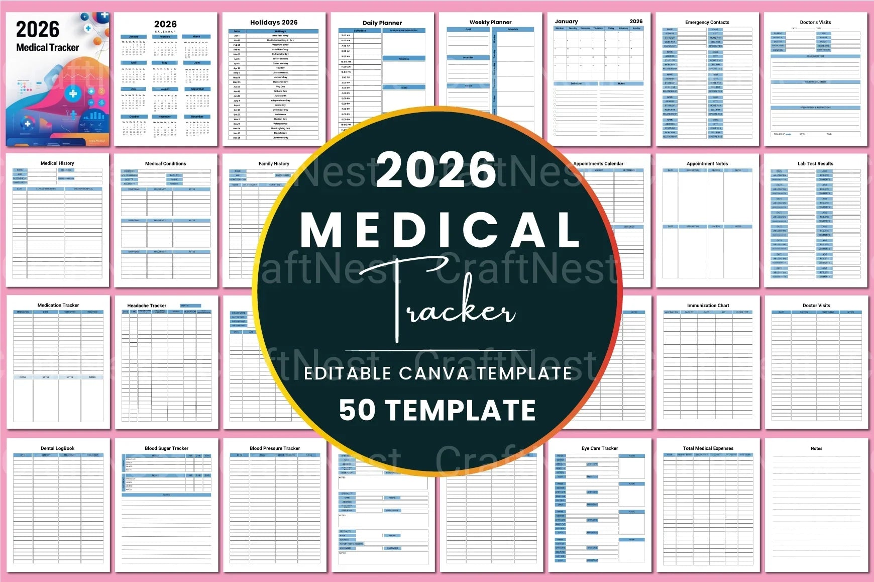 Medical Tracker Tool - CraftNest - Digital Crafting and Art