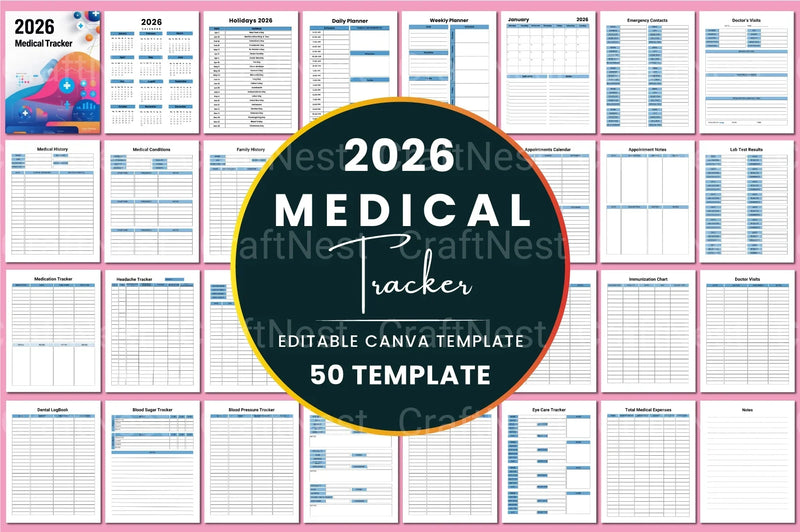 Medical Tracker Tool - CraftNest - Digital Crafting and Art