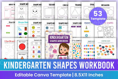 Kindergarten Shapes Workbook for Early Learning - CraftNest - Digital Crafting and Art