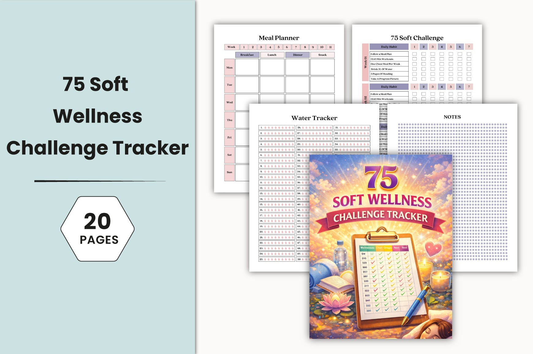 Soft Wellness Challenge Planner