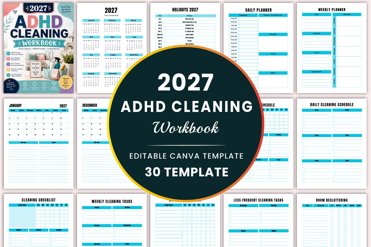Adhd Cleaning Workbook 2027