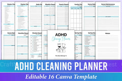 ADHD Cleaning Planner: Effective Organization Tool - CraftNest - Digital Crafting and Art