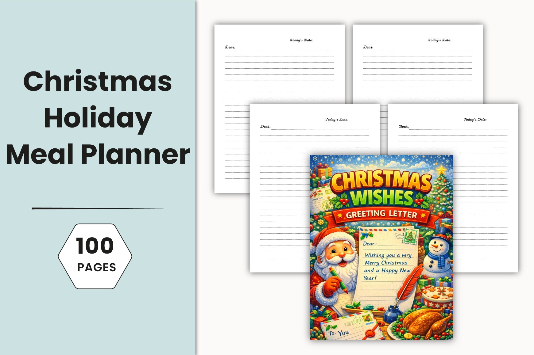 Christmas Wishes Greeting Letter Planner