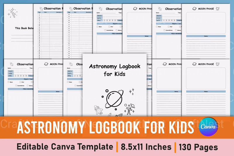 Astronomy Logbook for Kids: Explore the Stars - CraftNest - Digital Crafting and Art