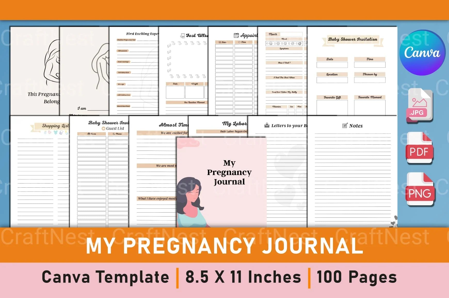 Pregnancy Journey with Canva - CraftNest - Digital Crafting and Art