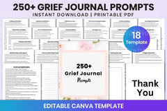 250 Grief Prompts for Healing and Reflection - CraftNest - Digital Crafting and Art