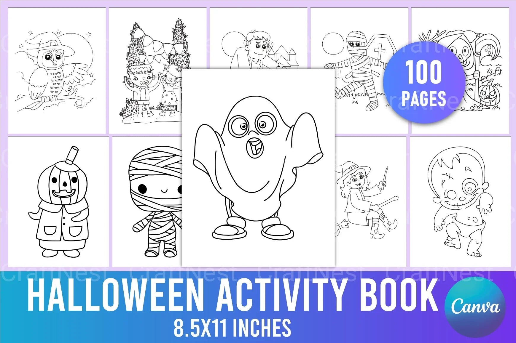 Halloween Activity Book for Kids - CraftNest - Digital Crafting and Art