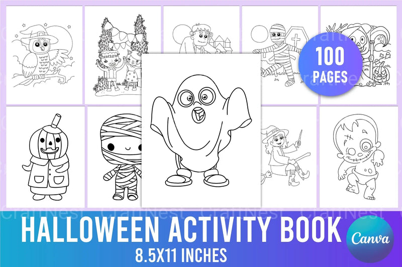 Halloween Activity Book for Kids - CraftNest - Digital Crafting and Art
