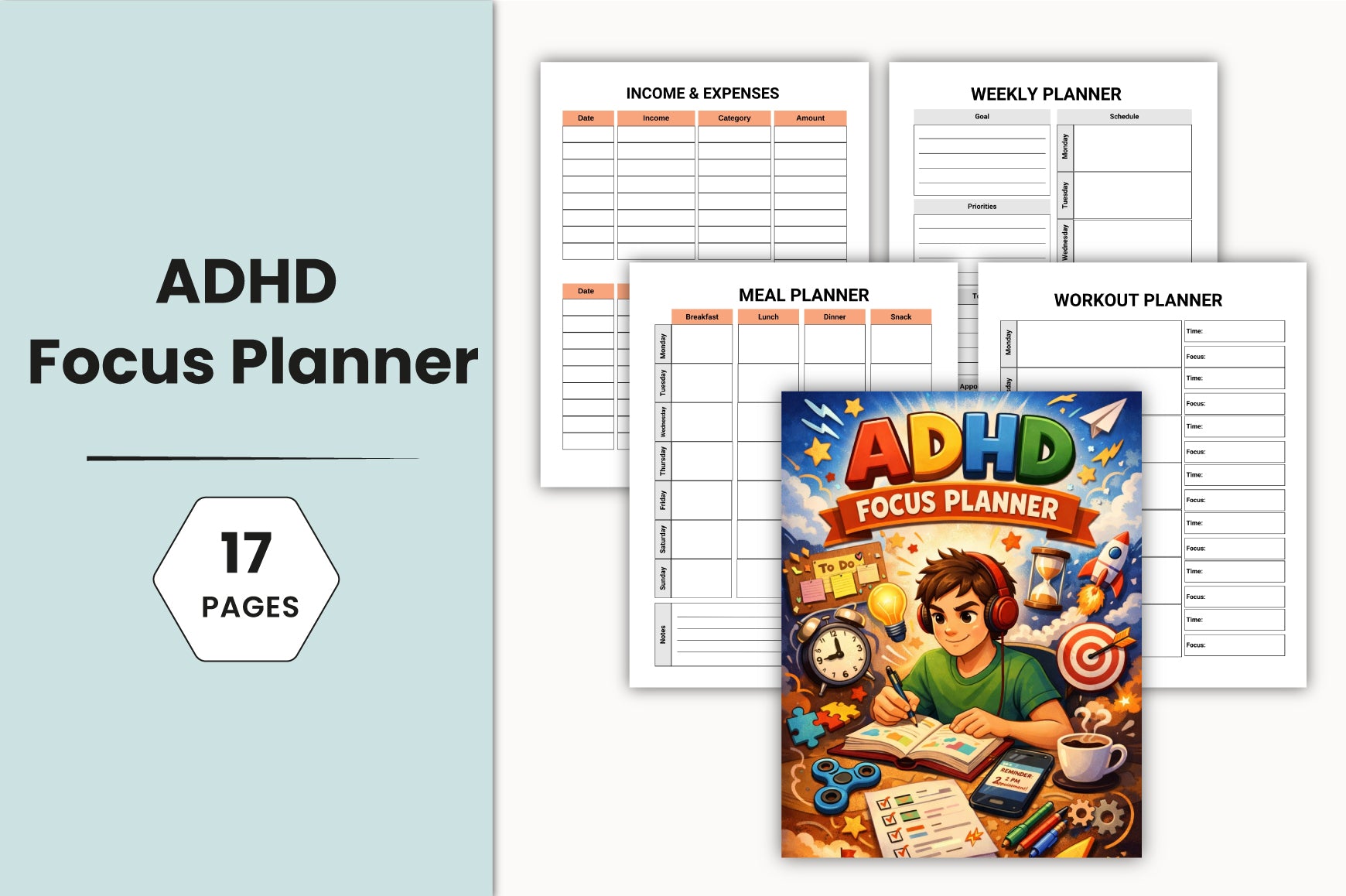 ADHD Focus Planner for Improved Concentration