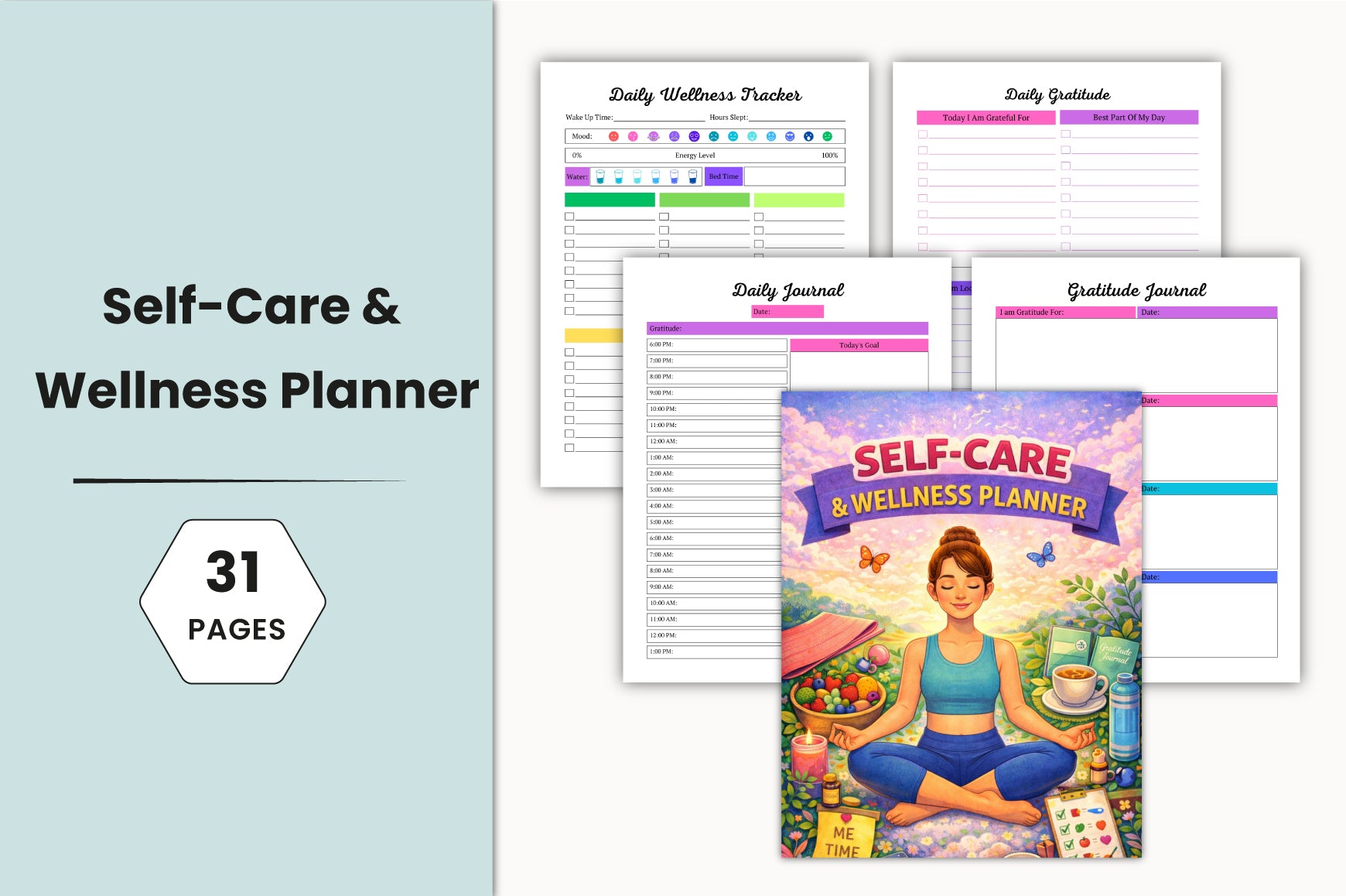 Self Care Wellness Planner