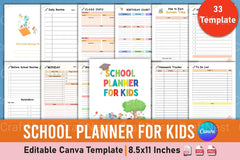 School Planner for Kids - CraftNest - Digital Crafting and Art