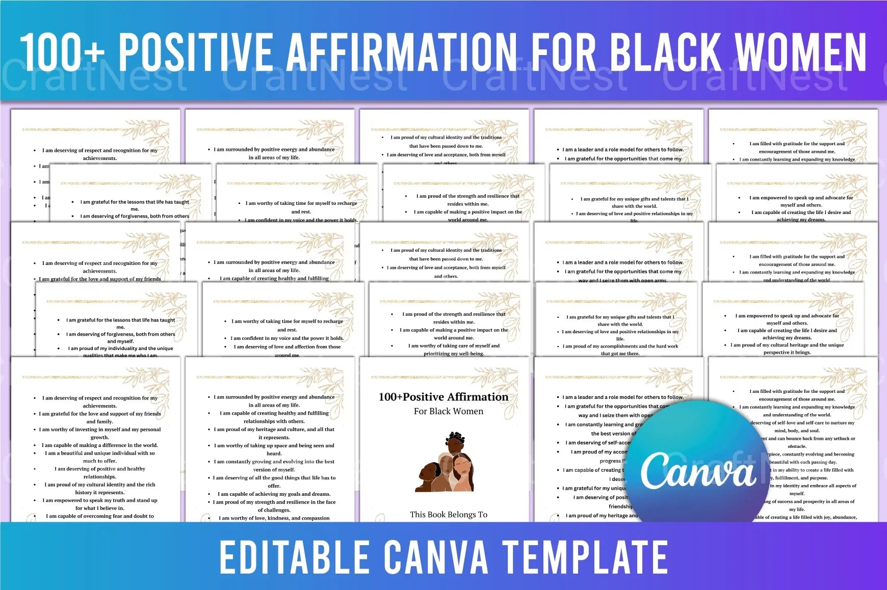 100 Positive Affirmations for Empowering Black Women - CraftNest - Digital Crafting and Art