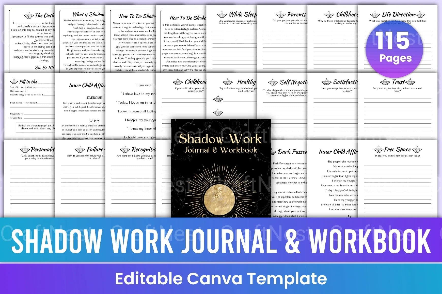 Shadow Work Prompts for Personal Growth - CraftNest - Digital Crafting and Art