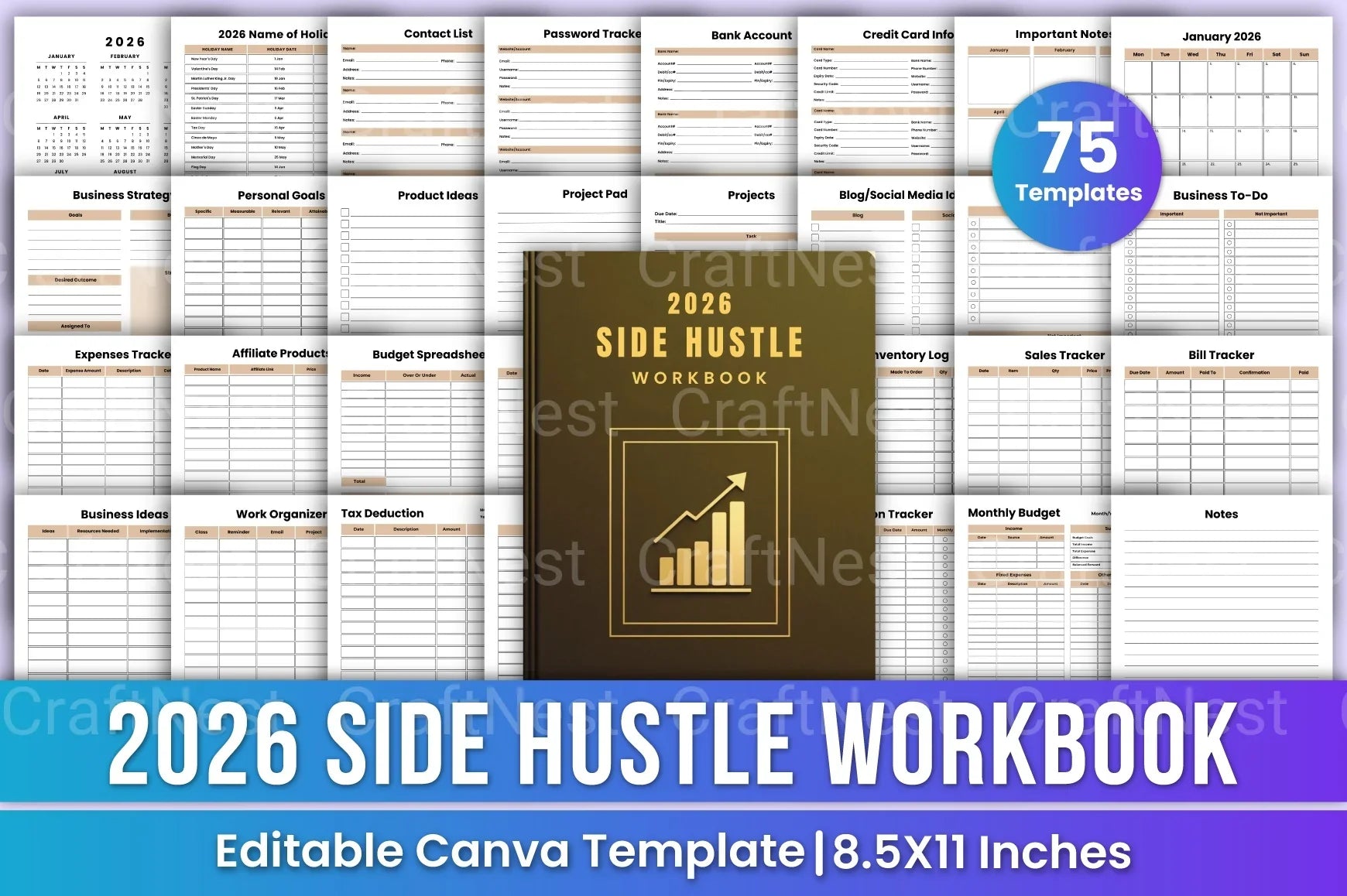 Side Hustle Workbook: Boost Your Income - CraftNest - Digital Crafting and Art
