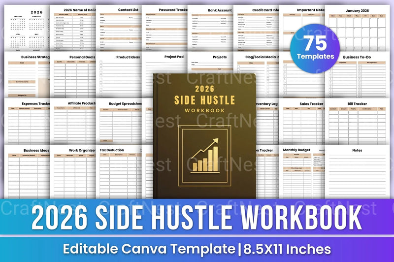 Side Hustle Workbook: Boost Your Income - CraftNest - Digital Crafting and Art
